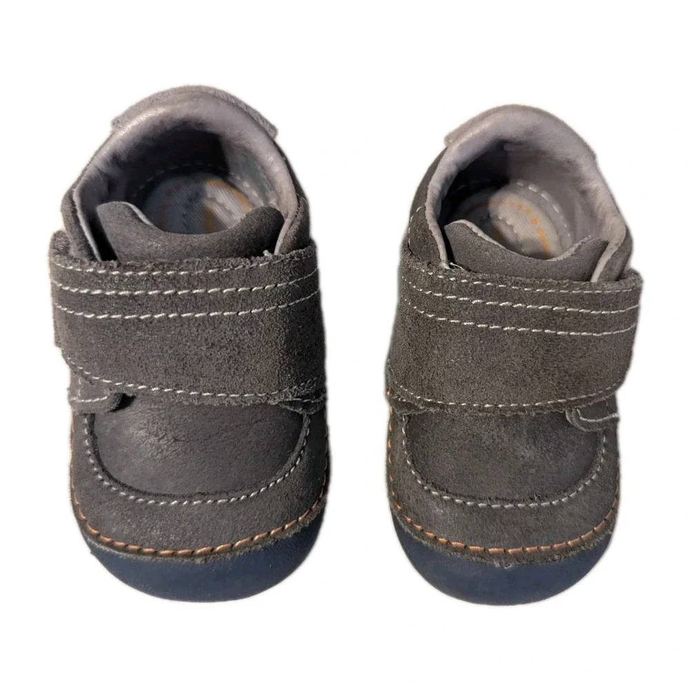 Stride Rite Infant Kid's Soft Motion SM Kellen Sneaker Leather Blue Gray Size 3W